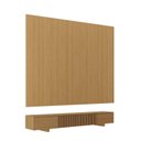 Ver imagem 3 de Rack Ripado com Painel TV até 86 Polegadas Planejado 280x250cm Aruá CabeCasa MadeiraOriginals Marrom Jatobá