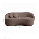 Ver imagem 3 de Sofá 2 Lugares Orgânico 160cm Fava CabeCasa MadeiraOriginals Marrom