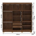 Ver imagem 2 de Guarda Roupa Casal Elegance 6 Portas Imbuia Champanhe Vila Rica