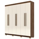 Ver imagem 1 de Guarda Roupa Casal Elegance 6 Portas Imbuia Champanhe Vila Rica