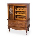 Ver imagem 1 de Balcão Adega com Porta Rolhas em Madeira Maciça 1 Gaveta e Pés Luiz Xv 5134 Genebra - Pinhão