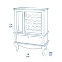 Ver imagem 6 de Balcão Adega com Porta Rolhas em Madeira Maciça 1 Gaveta e Pés Luiz Xv 5134 Genebra - Pinhão