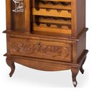 Ver imagem 4 de Balcão Adega com Porta Rolhas em Madeira Maciça 1 Gaveta e Pés Luiz Xv 5134 Genebra - Pinhão