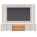 Ver imagem 5 de Painel para TV e Rack para Sala Gior 75 pol 240cm MDF-MDP com LED Off-Freijó Mpozenato