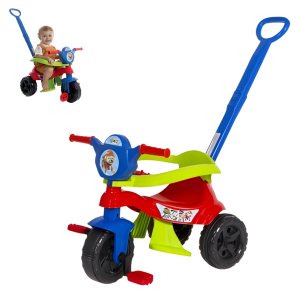 Carrinho de Passeio com Pedal Infantil Kemotoca Baby - Diversão e Segurança Cor:dog Vermelho