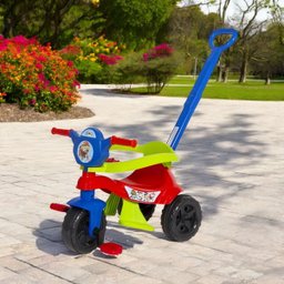 Carrinho de Passeio com Pedal Infantil Kemotoca Baby - Diversão e Segurança Cor:dog Vermelho - 2