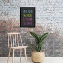 Ver imagem 2 de Quadro Ho'oponopono Mágico Fundo Preto 24x18cm - com Vidro:madeira Branca