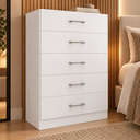 Ver imagem 2 de Cômoda Aruba 60cm 5 Gavetas Branco - Fellicci Móveis