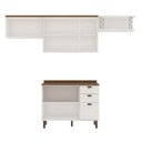 Ver imagem 3 de Cozinha Completa Iluminata 6 Portas 3 Gavetas 100% MDF Branco/Ébano - Genialflex