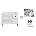 Ver imagem 6 de Cozinha Completa Iluminata 6 Portas 3 Gavetas 100% MDF Branco/Ébano - Genialflex