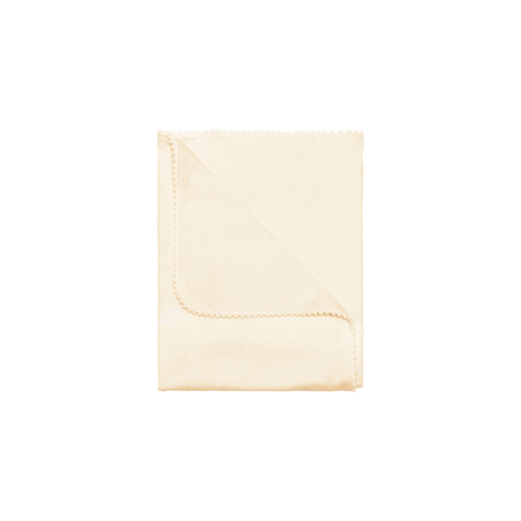 Manta Cueiro Bebê Malha com Pompom 70x80cm: Palha