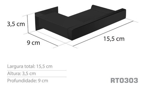 Saboneteira Inox Preto Fosco - Kromus Rt0303b - 3