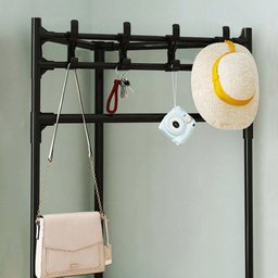 Arara Cabideira de Canto Prateleira 3 Andares Rack Sapateira Calçado Chinelo Gancho Multiuso Roupa B - 4