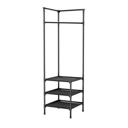 Arara Cabideira de Canto Prateleira 3 Andares Rack Sapateira Calçado Chinelo Gancho Multiuso Roupa B - 12