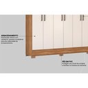 Ver imagem 4 de Guarda Roupa Solteiro 6 Portas e 2 Gavetas Verso Branco - Demóbile