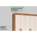 Ver imagem 2 de Guarda Roupa Solteiro 6 Portas e 2 Gavetas Verso Branco - Demóbile