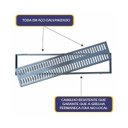 Ver imagem 2 de Kit 5 Ralo Grelha Linear e Caixilho Aço Galvanizado 20x100cm