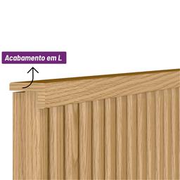 Cabeceira Casal Queen Laranjeiras 240cm Cor Carvalho Linea Brasil - 8
