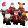 Trio Bonecos Natalino Pernas Ajustáveis Noel Neve Rena 45cm - 1