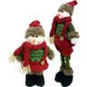 Trio Bonecos Natalino Pernas Ajustáveis Noel Neve Rena 45cm - 5