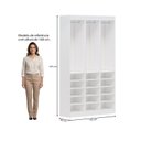 Ver imagem 3 de Guarda-Roupa 3 Módulos Roupeiro Closet Sapateira sem Porta Porta Versatille Yescasa