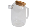 Ver imagem 1 de JARRA DE VIDRO BOROSSILICATO COM TAMPA CORTIÇA 1200ML