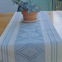 Ver imagem 4 de Caminho de Mesa Artesanal Algodão Cru Rústico Cinza 33x105