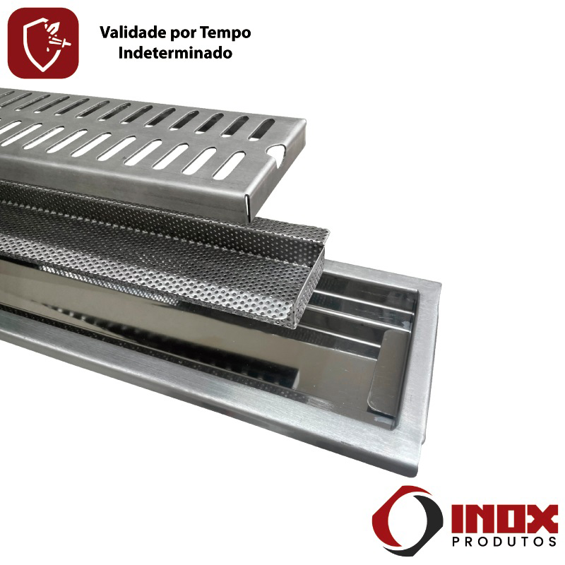 Ralo Inox Classic com Saída na Ponta - Inox 304 - 200x20x07 Cm - 5