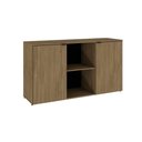 Ver imagem 1 de Armário Baixo com 02 Portas e Nicho 75x135x42cm Wlab135 Preto Vermont Oak