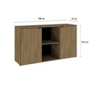 Ver imagem 6 de Armário Baixo com 02 Portas e Nicho 75x135x42cm Wlab135 Preto Vermont Oak