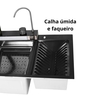 Cuba Cozinha Gourmet Inox 304 Preta Multifuncional com Calha - 2