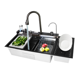 Cuba Cozinha Gourmet Inox 304 Preta Multifuncional com Calha - 1