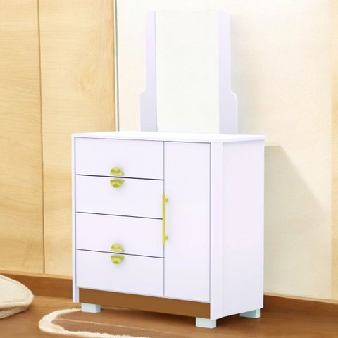 Cômoda Sapateira Savana 4 Gavetas Branco