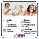 Ver imagem 3 de Cama Box Casal Suede + Colchão Lis Molas Ensacadas Plumatex 138x188x64cm Bege