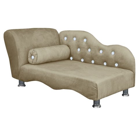 Caminha Pet Luxo Divâ Strass Tecido Veludo Divini Decor:capuccino