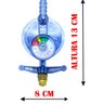 regulador visor medidor de gás mangueira malha aço 2 metros - 7