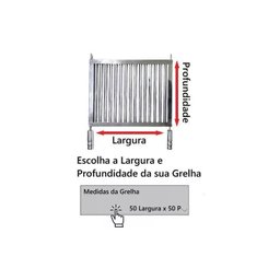 Grelha Uruguaia Inox Parrilla Churrasco 55x45 - 3