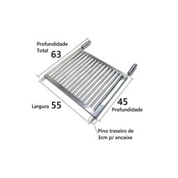 Grelha Uruguaia Inox Parrilla Churrasco 55x45 - 2
