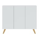 Ver imagem 7 de Aparador Buffet 3 Portas Retrô Veneza Multimóveis MP1009 Branco/Natural