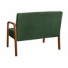 Sofà 2 Lugares Namoradeira Lara Decoração Sala Quarto Recepção - Veludo Verde - 2