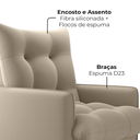 Ver imagem 7 de Poltrona de Amamentaçao e Puff Montreal Veludo Light Bege Milani Store