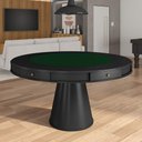 Ver mais imagens de Conjunto Mesa de Jogos Carteado Bellagio Tampo Reversível e 6 Cadeiras Madeira Poker Base Cone Pu Ma