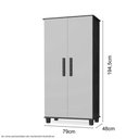 Ver imagem 4 de Armário Organizador 2 Portas Berlim Malbec - Luapa