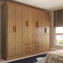 Ver imagem 3 de Guarda-roupa Casal Hilton 8 Portas 6 Gavetas Cinamomo - Panorama Móveis