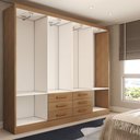 Ver imagem 4 de Guarda-roupa Casal Hilton 8 Portas 6 Gavetas Cinamomo - Panorama Móveis