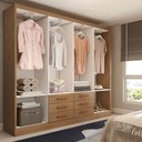 Ver imagem 2 de Guarda-roupa Casal Hilton 8 Portas 6 Gavetas Cinamomo - Panorama Móveis