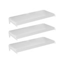 Ver imagem 1 de Kit 3 Bandejas Prateleiras 30x73 Ponta para Gôndolas New Plus Sem Porta Etiquetas - SA Gôndolas