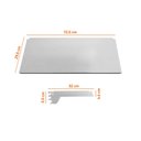 Ver imagem 3 de Kit 3 Bandejas Prateleiras 30x73 Ponta para Gôndolas New Plus Sem Porta Etiquetas - SA Gôndolas