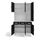 Ver imagem 4 de Cozinha Modulada Master 6 Portas 3 Gavetas Branco Preto Formimóveis