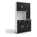 Ver imagem 3 de Cozinha Modulada Master 6 Portas 3 Gavetas Branco Preto Formimóveis